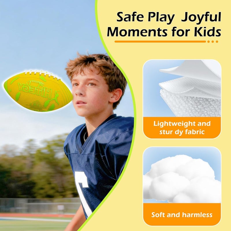 MPMVP Glow in The Dark Football Light Up Football | USB-C Rechargeable LED Ball with Pump | Night Game Ball for Indoor & Outdoor Play | Gift Ready for Boys & Kids - Image 3